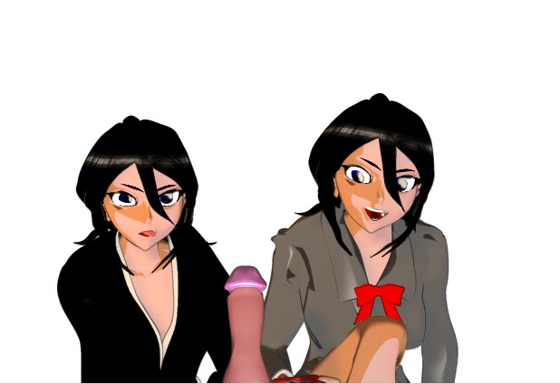 Rukia and her Gigai cocksucking